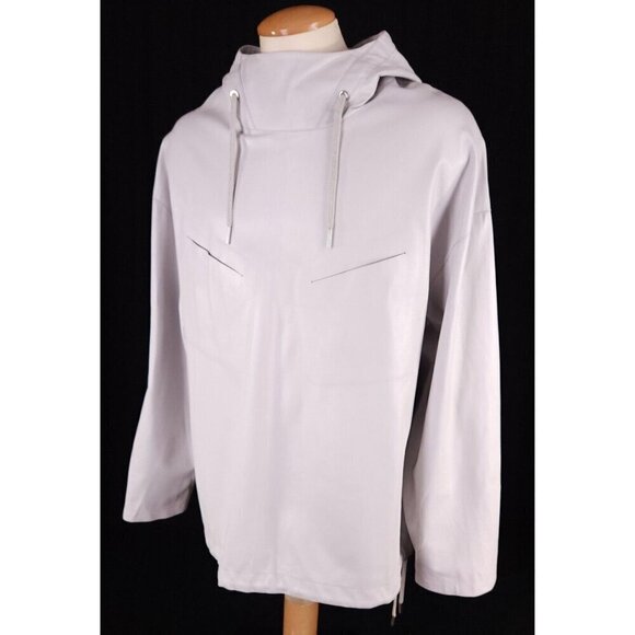 Givenchy Lambskin Leather Hoodie in Gray Size 50 US 40 M New $3985 - Picture 7 of 15